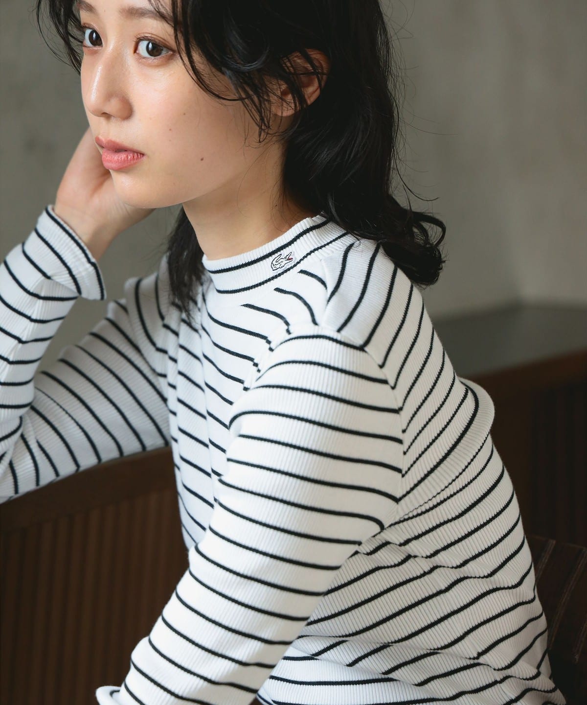B:MING by BEAMS（ビーミング by ビームス）LACOSTE / ボトルネック ロングスリーブ Tシャツ（Tシャツ・カットソー Tシャツ）通販... 