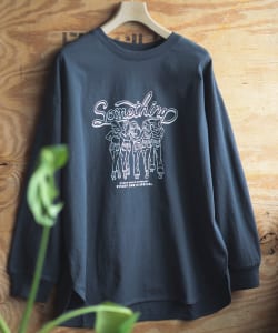 SOMETHING / ラウンドヘム ロングスリーブ Tシャツ