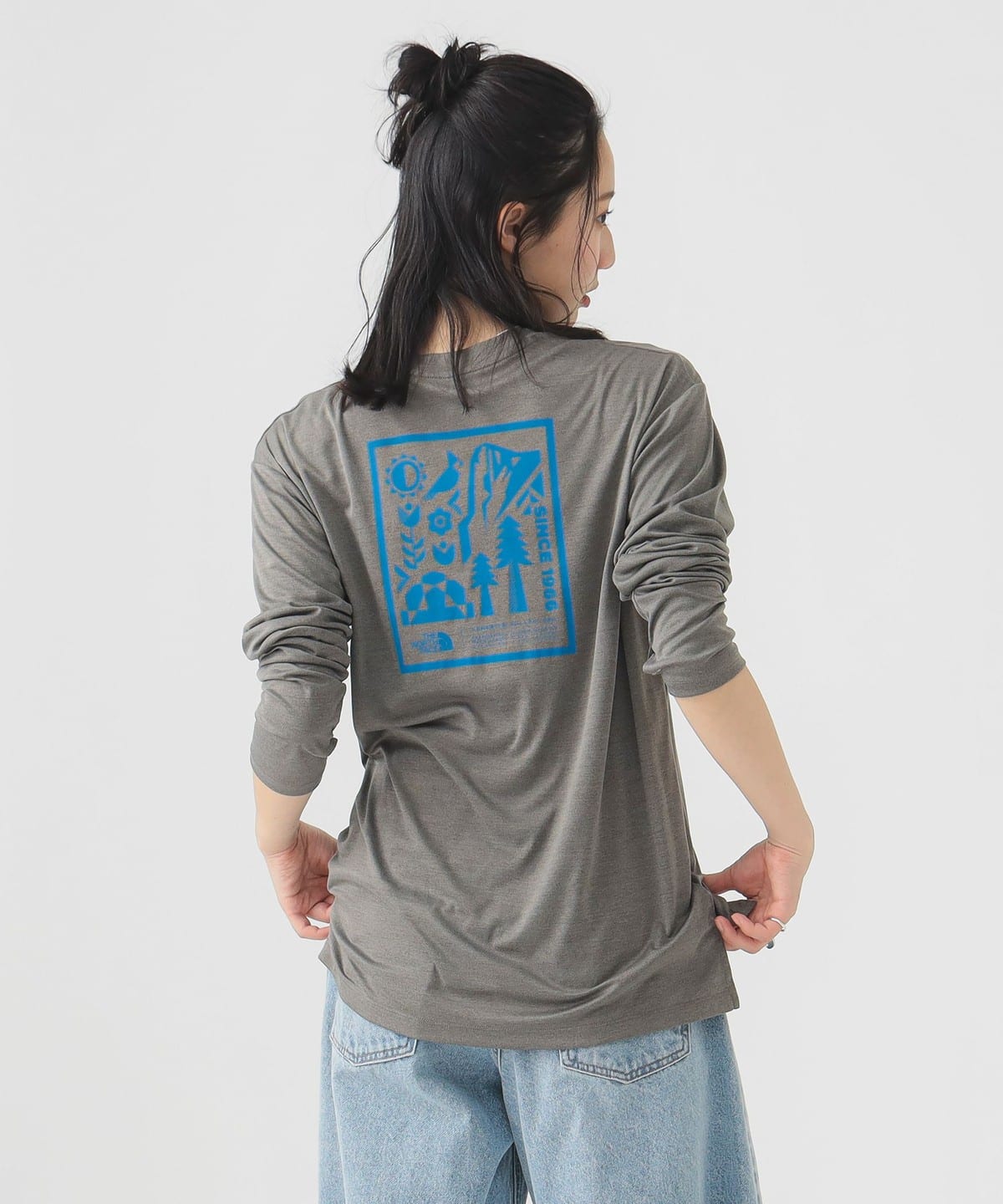 THE NORTH FACE ザ・ノース・フェイス / ロング スリーブ ウォーター スムース ティー Tシャツ・カットソー WOMEN ミックスグレー L THE NORTH FACE ザ・ノース・フェイス / ロング スリーブ ウォーター スムース ティー Tシャツ・カットソー WOMEN ミックスグレー L