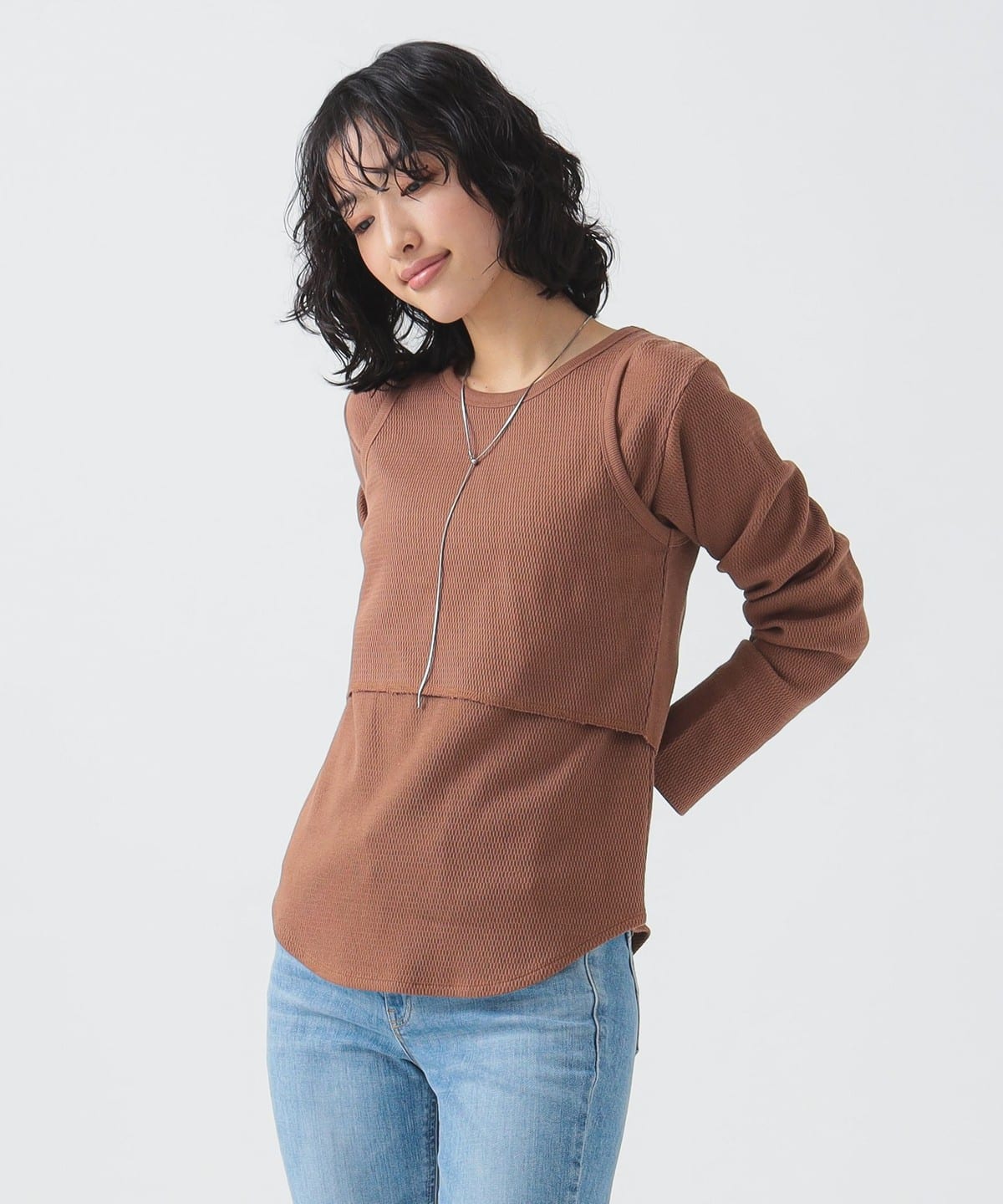 【5/15再値下げ】レイヤード プルオーバー Tシャツ・カットソー WOMEN TERRA COTTA ONE SIZE 【5/15再値下げ】レイヤード プルオーバー Tシャツ・カットソー WOMEN TERRA COTTA ONE SIZE