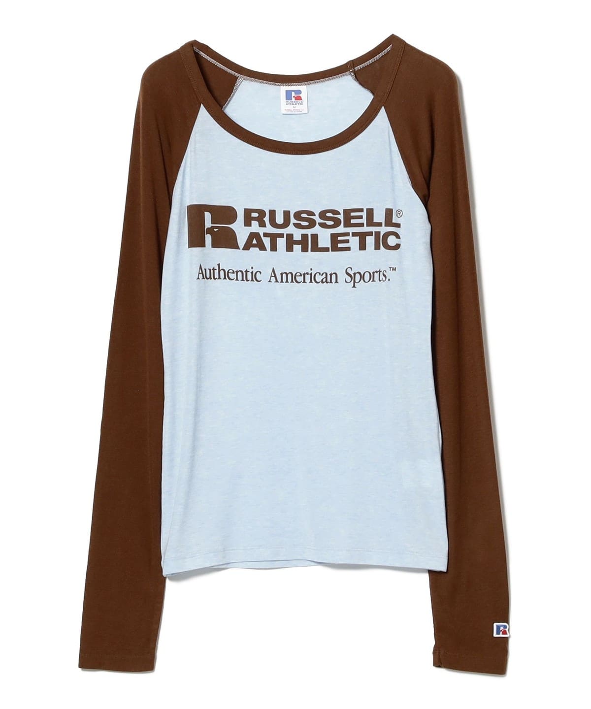 【11/13値下げ】RUSSELL ATHLETIC ラッセルアスレチック / ラグラン ロング スリーブ Tシャツ Tシャツ・カットソー WOMEN SAX/BROWN M