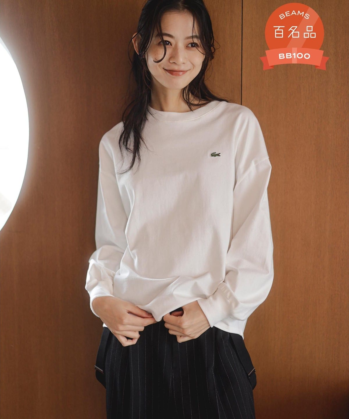 【別注】LACOSTE ラコステ / ロングスリーブ クルーネック Tシャツ Tシャツ・カットソー WOMEN WHITE ONE SIZE 【別注】LACOSTE ラコステ / ロングスリーブ クルーネック Tシャツ Tシャツ・カットソー WOMEN WHITE ONE SIZE