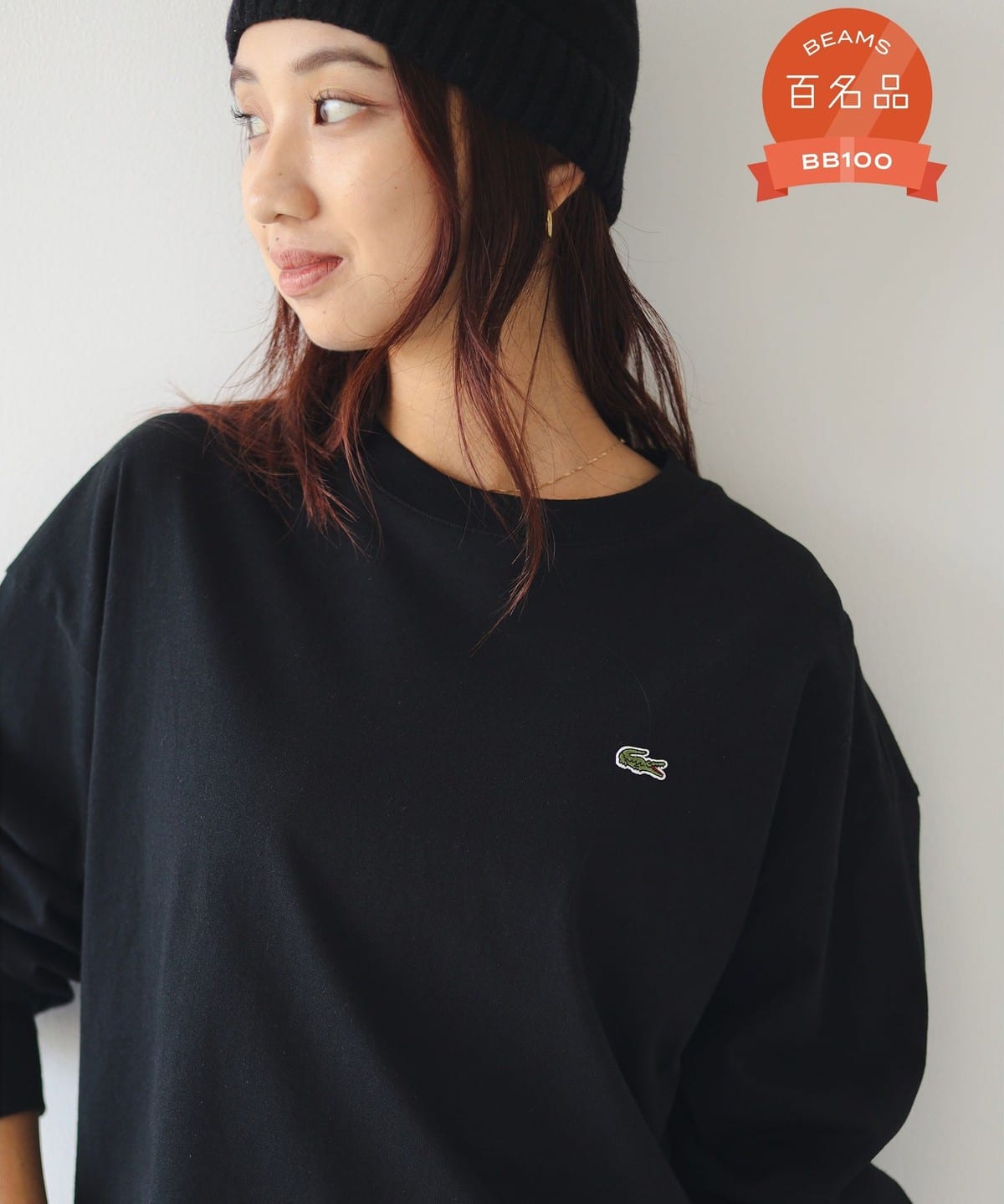 【別注】LACOSTE ラコステ / ロングスリーブ クルーネック Tシャツ Tシャツ・カットソー WOMEN BLACK ONE SIZE 【別注】LACOSTE ラコステ / ロングスリーブ クルーネック Tシャツ Tシャツ・カットソー WOMEN BLACK ONE SIZE