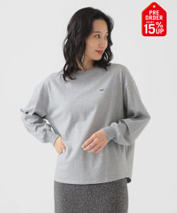 【+15%ポイントUP】【別注】LACOSTE / ロングスリーブ クルーネック Tシャツ