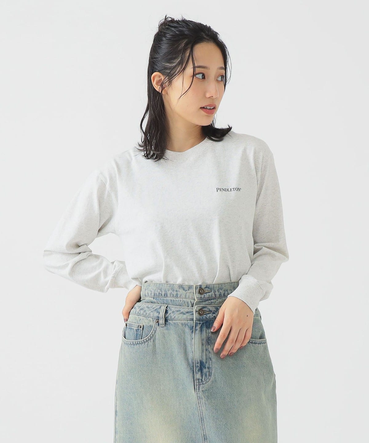 PENDLETON ペンドルトン / Back Print LS Tee 5475-1116 Tシャツ・カットソー WOMEN BIRCH S PENDLETON ペンドルトン / Back Print LS Tee 5475-1116 Tシャツ・カットソー WOMEN BIRCH S