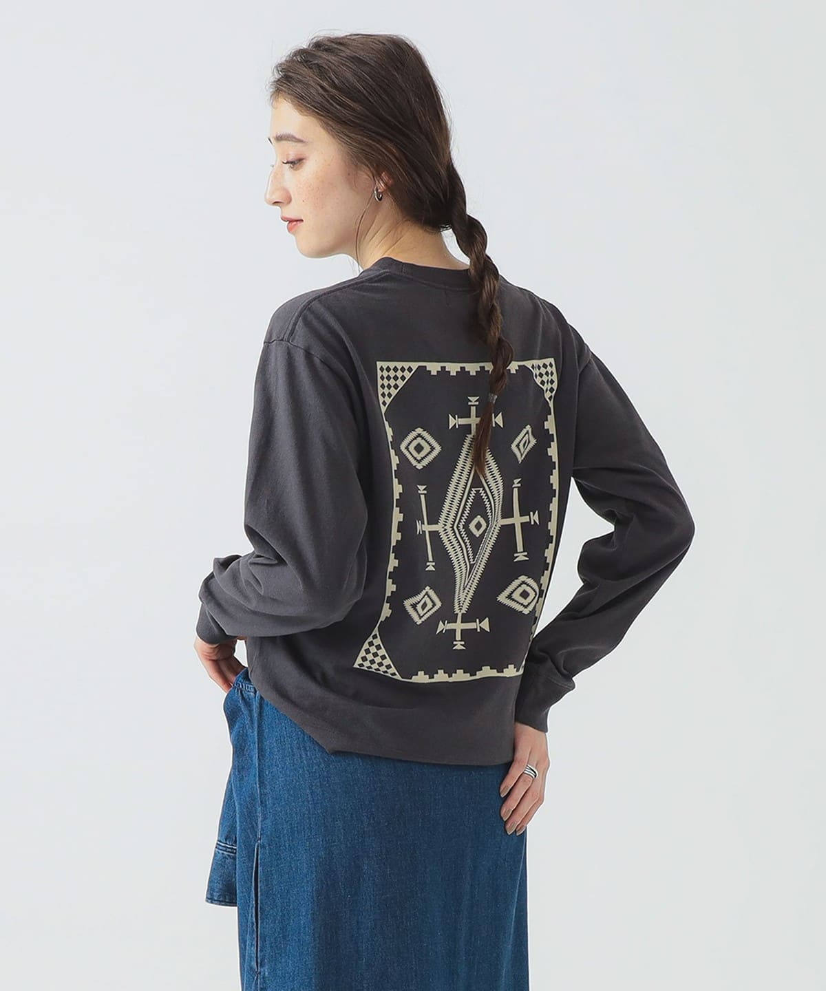 PENDLETON ペンドルトン / Back Print LS Tee 5475-1116 Tシャツ・カットソー WOMEN SLATE GRAY LOS OJOS S PENDLETON ペンドルトン / Back Print LS Tee 5475-1116 Tシャツ・カットソー WOMEN SLATE GRAY LOS OJOS S