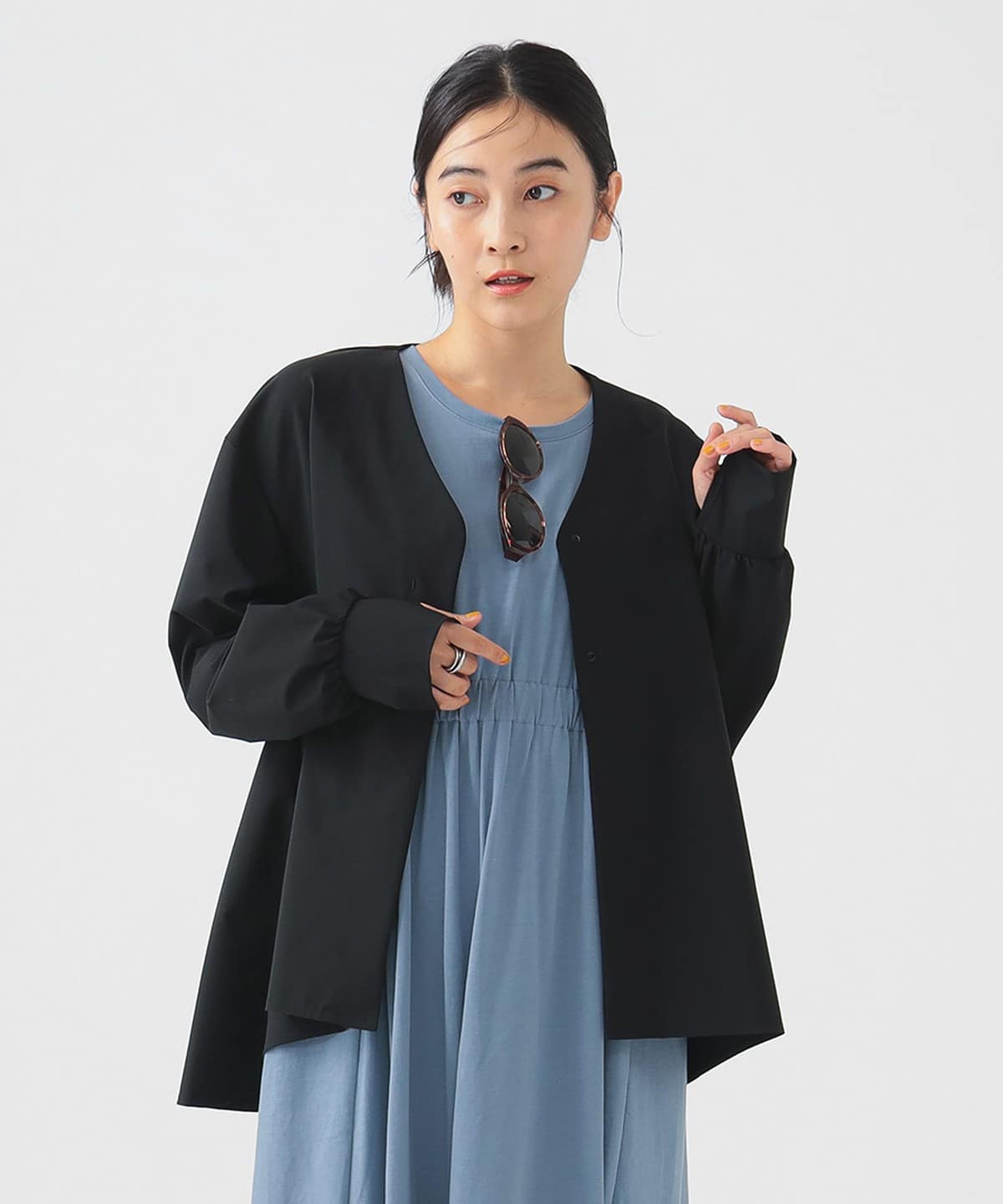 【吸水速乾・UV機能】ランド アンド ウォーター Vネック カーディガン トップス WOMEN BLACK ONE SIZE 【吸水速乾・UV機能】ランド アンド ウォーター Vネック カーディガン トップス WOMEN BLACK ONE SIZE