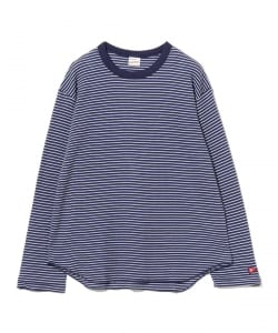 Healthknit / Multi Border Waffle Hem Round Crewneck L/S