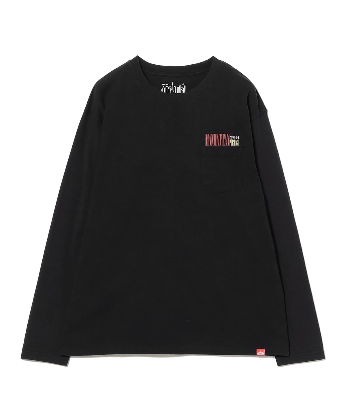 Manhattan Portage マンハッタンポーテージ / ロングスリーブ プリント Tシャツ Tシャツ・カットソー WOMEN BLACK ONE SIZE Manhattan Portage マンハッタンポーテージ / ロングスリーブ プリント Tシャツ Tシャツ・カットソー WOMEN BLACK ONE SIZE