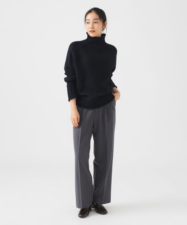 BEAMS GOLF タートルネック セーター L ネイビー B:MING by BEAMS（ビーミング by ビームス）エドワード オフ