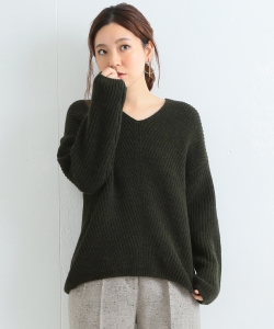 B:MING by BEAMS / アーサー片畦 Vネック ニットプルオーバー 17AW