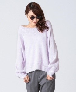 B:MING by BEAMS / アンゴラ混 ボートネックニット 17AW-P