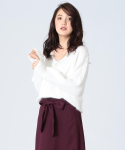 B:MING by BEAMS / アンゴラ混 Vネックニット 17AW-P