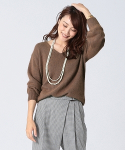 B:MING by BEAMS / アンゴラ混 Vネックニット 17AW-P