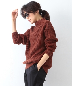 B:MING by BEAMS / 片畦 モックネックニットプルオーバー 17AW