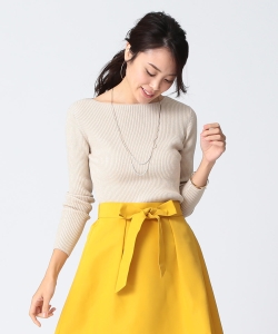 B:MING by BEAMS / ラメリブボートニット 18SS-P