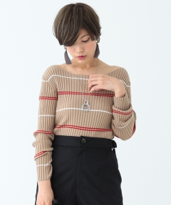 B:MING by BEAMS / ボートネックリブニット