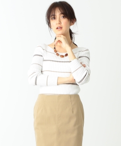 B:MING by BEAMS / ボートネックリブニット