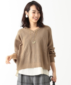 B:MING by BEAMS / リボン布帛コンビ プルオーバー 18AW