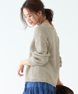 B:MING by BEAMS / リネン混 片畦ニット 19SS