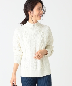 B:MING by BEAMS / アラン柄 モックネックプルオーバー 19AW