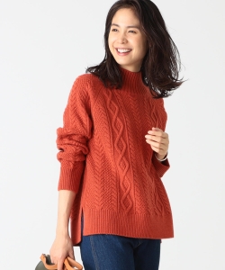 B:MING by BEAMS / アラン柄 モックネックプルオーバー 19AW