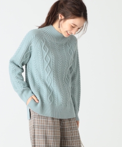 B:MING by BEAMS / アラン柄 モックネックプルオーバー 19AW