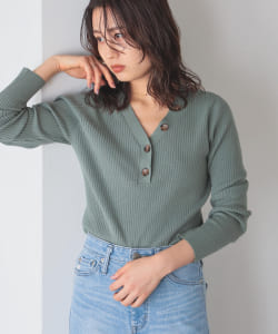 B:MING by BEAMS / リブ ヘンリーネック プルオーバー