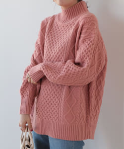 B:MING by BEAMS / アラン編み バックスリット タートル 21AW