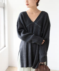 B:MING by BEAMS / ネップ リブ Vネック プルオーバー