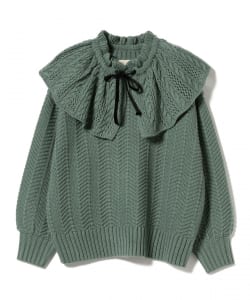 B:MING by BEAMS / 襟付 フリル ニット プルオーバー 21AW
