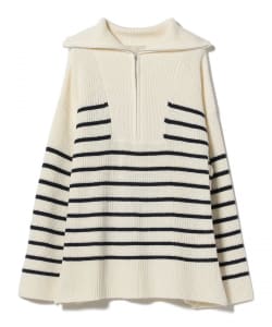 ▲B:MING by BEAMS / 片畦 ハーフジップ ニット