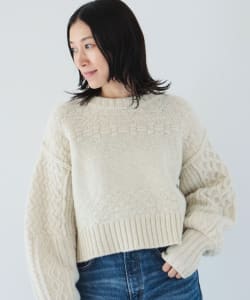 ▲ジャカード パッチワーク ニット