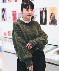 ▲ジャカード パッチワーク ニット
