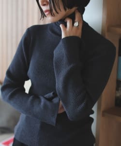 ▲SIMPLE YET 12G ニットリブ タートルネック