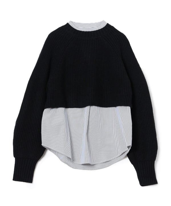 ビームス黒ニット BEAMS（ビームス）URU / V neck knit（トップス ニット