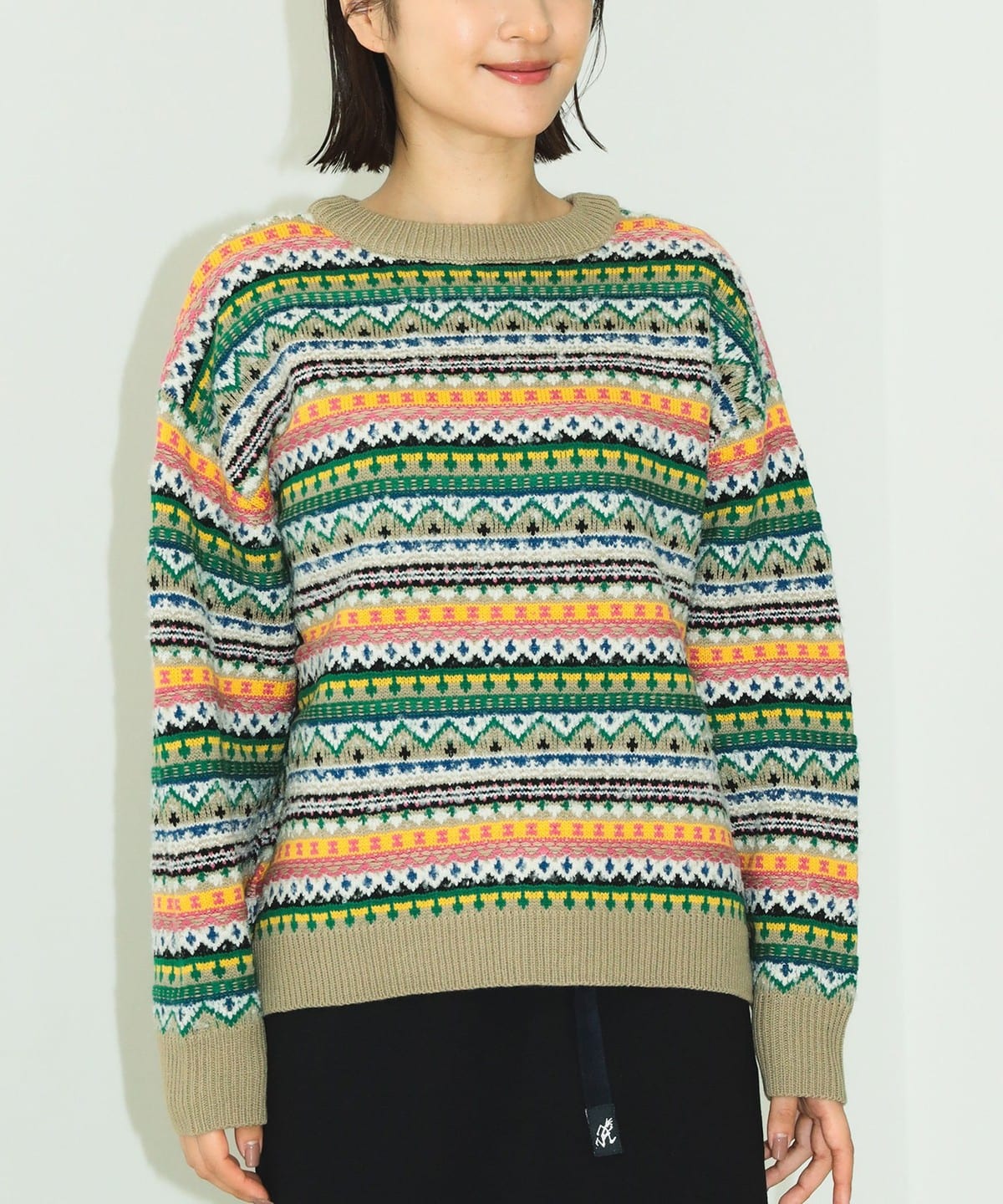 B:MING by BEAMS ビーミング by ビームス / 2WAY ジャカードニット プルオーバー トップス WOMEN BEIGE ONE SIZE B:MING by BEAMS ビーミング by ビームス / 2WAY ジャカードニット プルオーバー トップス WOMEN BEIGE ONE SIZE