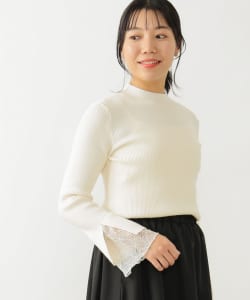 ▲袖フレア レース ニット