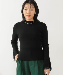 ▲袖フレア レース ニット