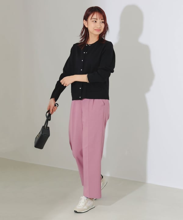 【美品】BEAMS F コットンハイゲージカーディガン イタリア製 46 BEAMS F（ビームスF）コットン ハイゲージ カーディガン
