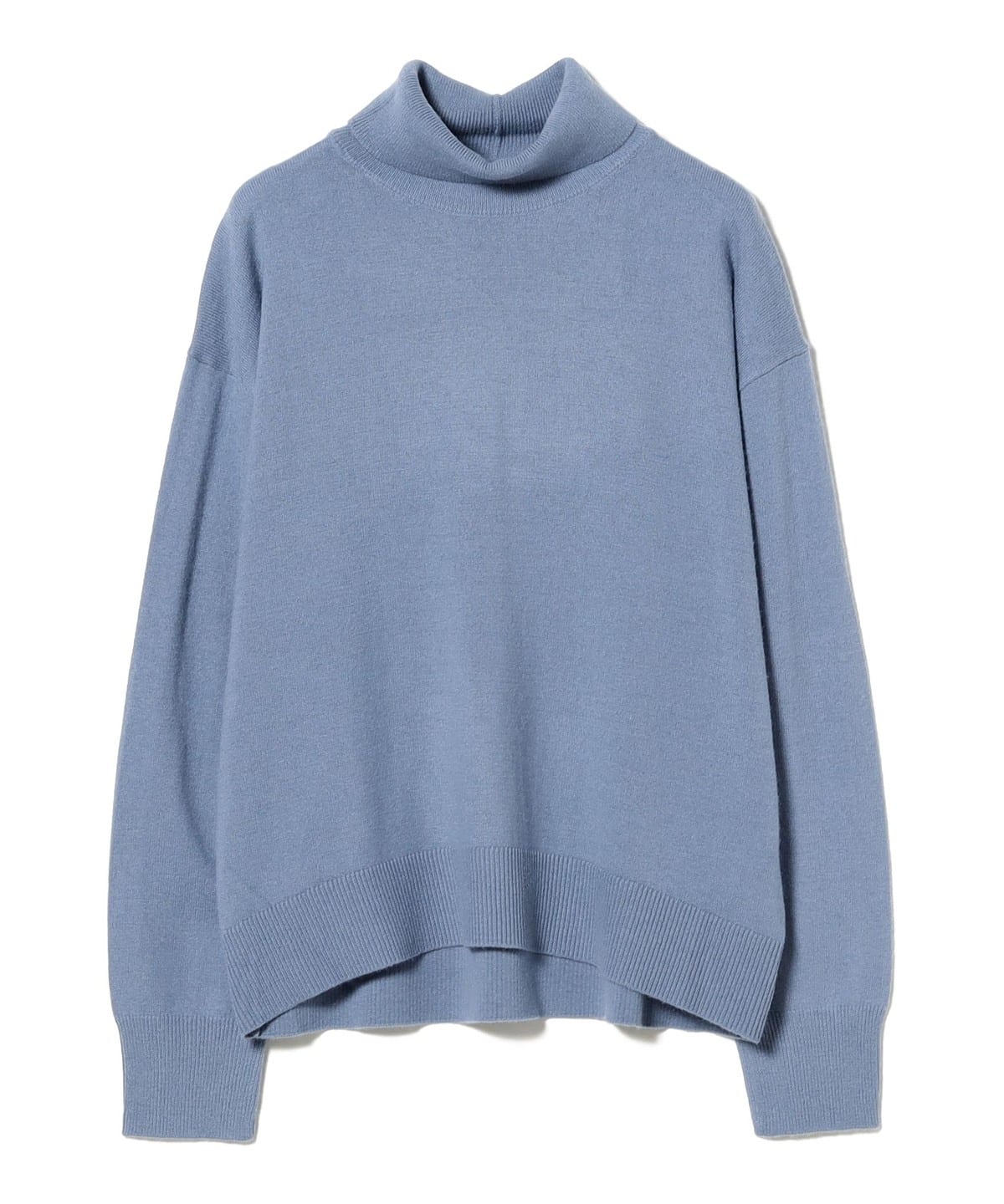 カシミヤ混 タートルネック ニット トップス WOMEN GREYISH BLUE ONE SIZE カシミヤ混 タートルネック ニット トップス WOMEN GREYISH BLUE ONE SIZE