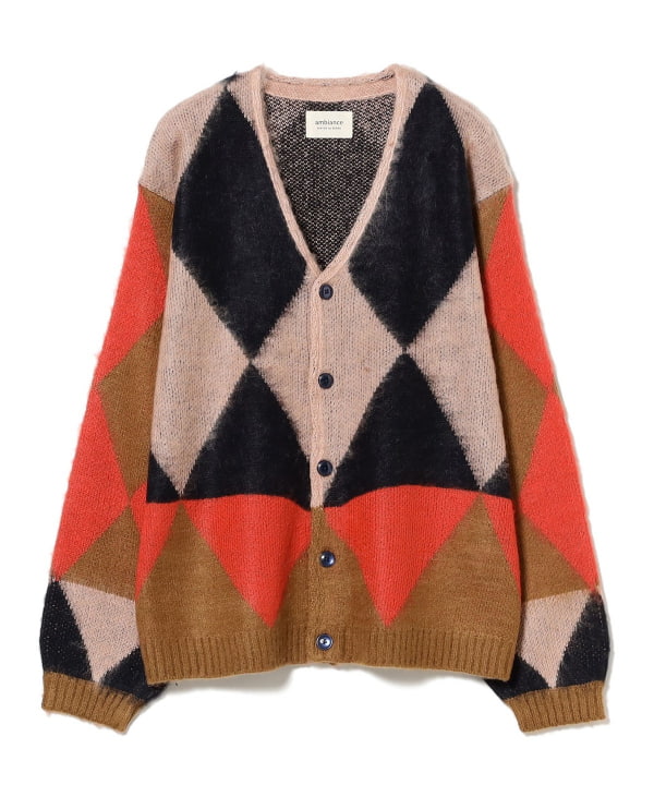 B:MING by BEAMS（ビーミング by ビームス）ambiance / Shaggy Diamond Pattern  Cardigan（トップス カーディガン）通販｜BEAMS