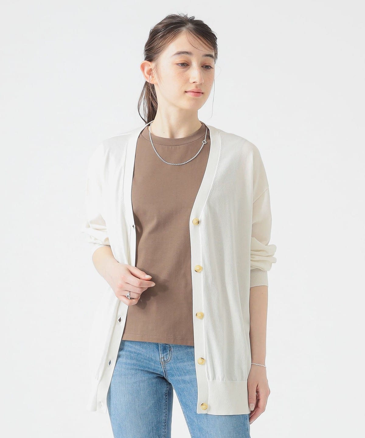 シアー ビッグ カーディガン トップス WOMEN OFF WHITE ONE SIZE シアー ビッグ カーディガン トップス WOMEN OFF WHITE ONE SIZE
