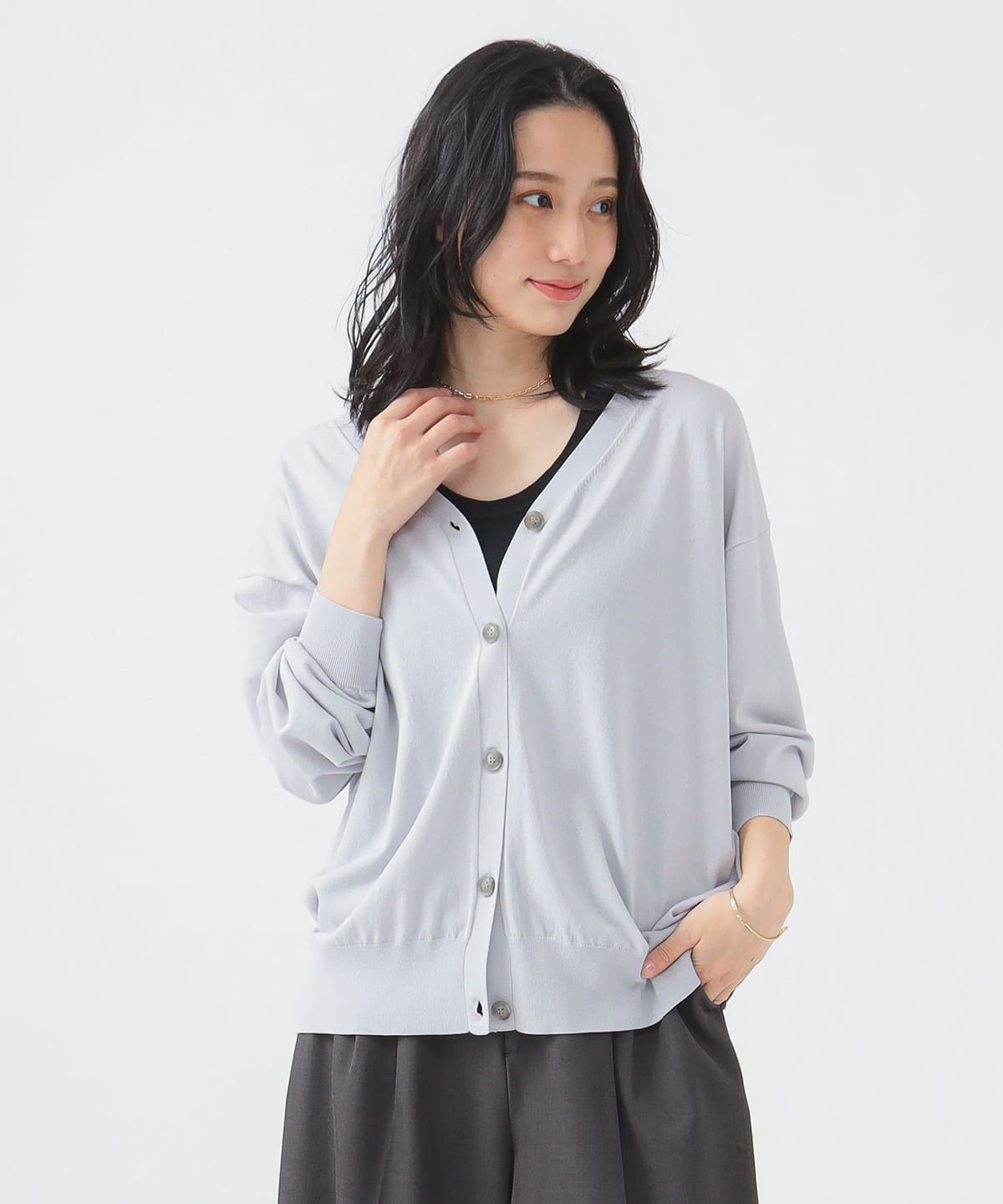 【手洗いOK・冷房対策】シアー ビッグ カーディガン トップス WOMEN ICE GREY ONE SIZE 【手洗いOK・冷房対策】シアー ビッグ カーディガン トップス WOMEN ICE GREY ONE SIZE