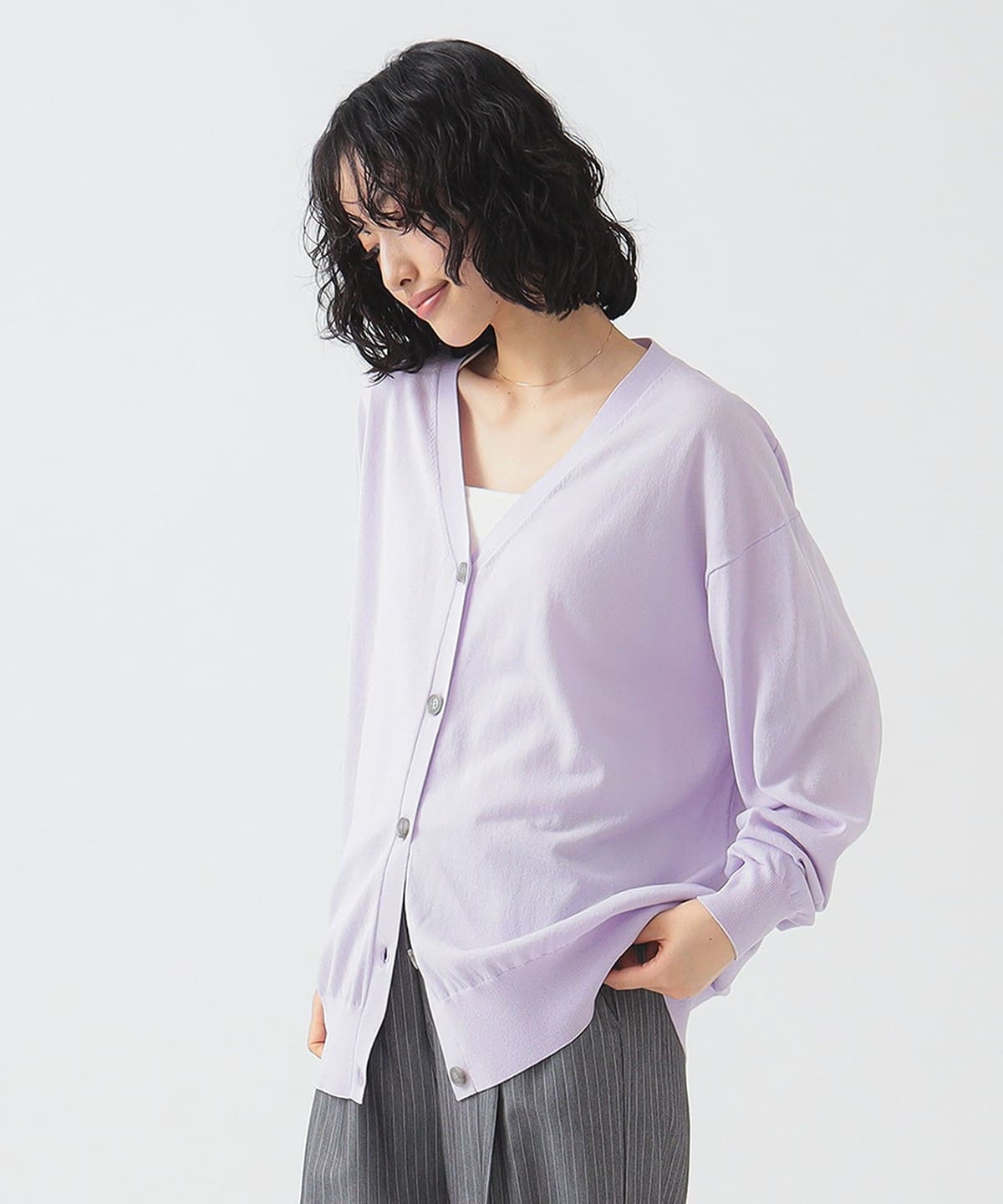 【会員限定 10%OFF 対象品】【手洗いOK・冷房対策】シアー ビッグ カーディガン トップス WOMEN LAVENDER ONE SIZE 【会員限定 10%OFF 対象品】【手洗いOK・冷房対策】シアー ビッグ カーディガン トップス WOMEN LAVENDER ONE SIZE
