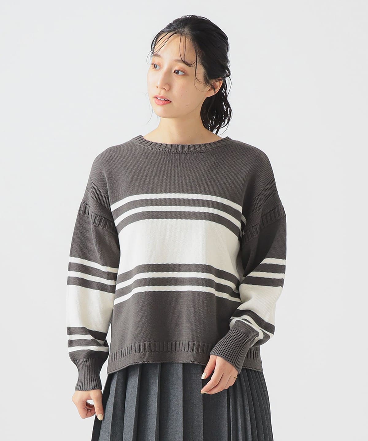 リライズ フィッシュマン ニット トップス WOMEN GREY ONE SIZE リライズ フィッシュマン ニット トップス WOMEN GREY ONE SIZE