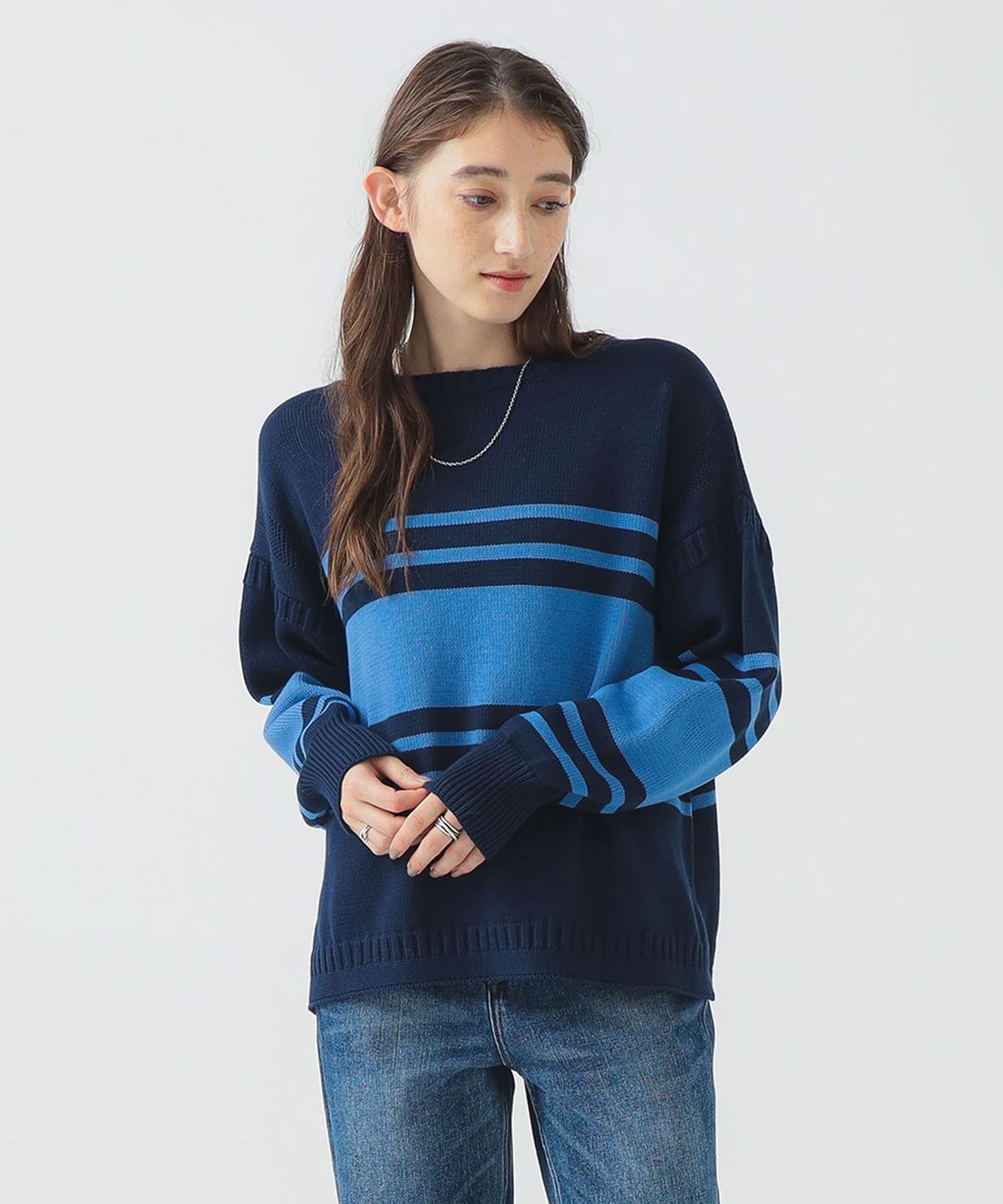 リライズ フィッシュマン ニット トップス WOMEN NAVY ONE SIZE リライズ フィッシュマン ニット トップス WOMEN NAVY ONE SIZE