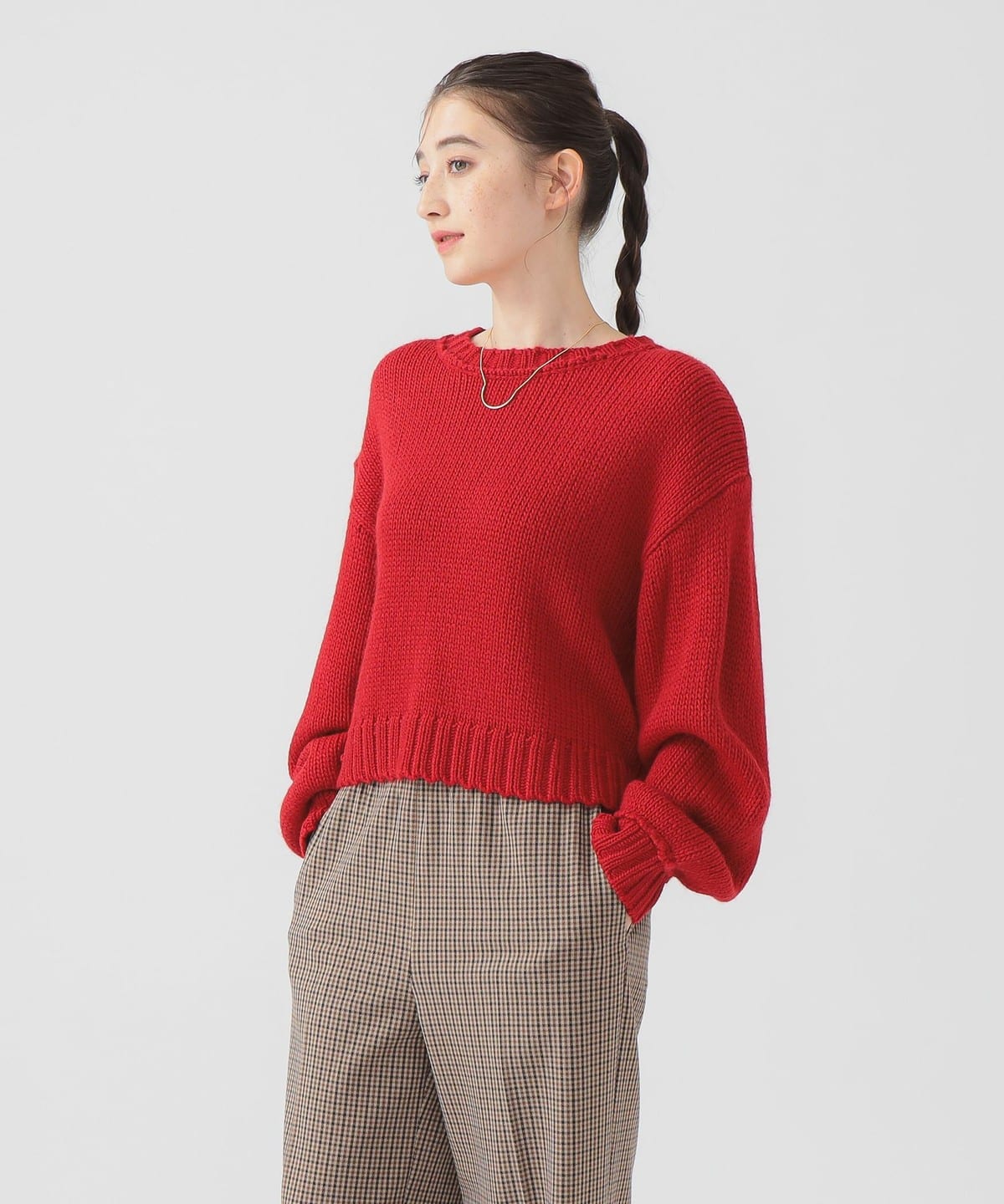 エドワード ショート プルオーバー トップス WOMEN RED ONE SIZE エドワード ショート プルオーバー トップス WOMEN RED ONE SIZE