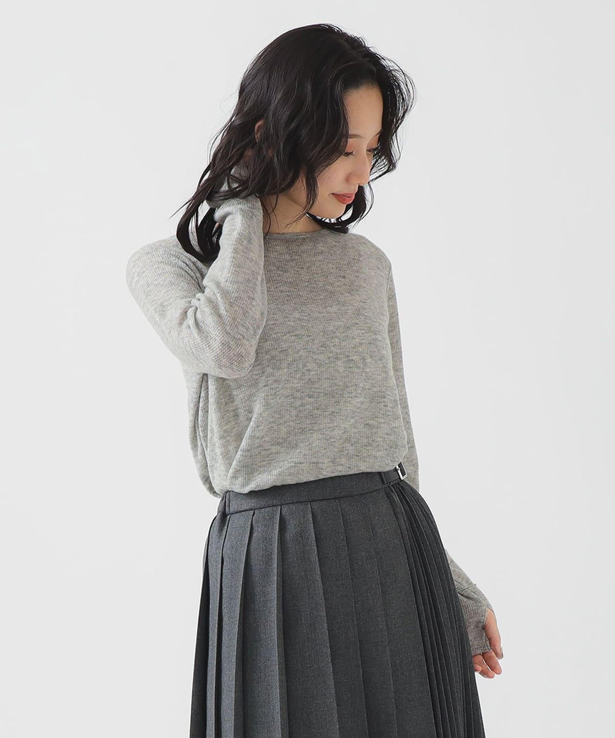 エアリー ニット トップス WOMEN LIGHT GREY ONE SIZE エアリー ニット トップス WOMEN LIGHT GREY ONE SIZE
