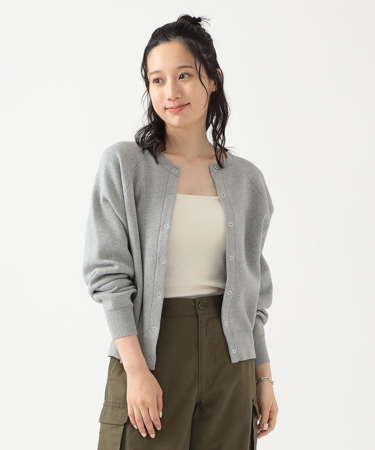 2way スウェット ライク カーディガン トップス WOMEN TOP GREY ONE SIZE 2way スウェット ライク カーディガン トップス WOMEN TOP GREY ONE SIZE
